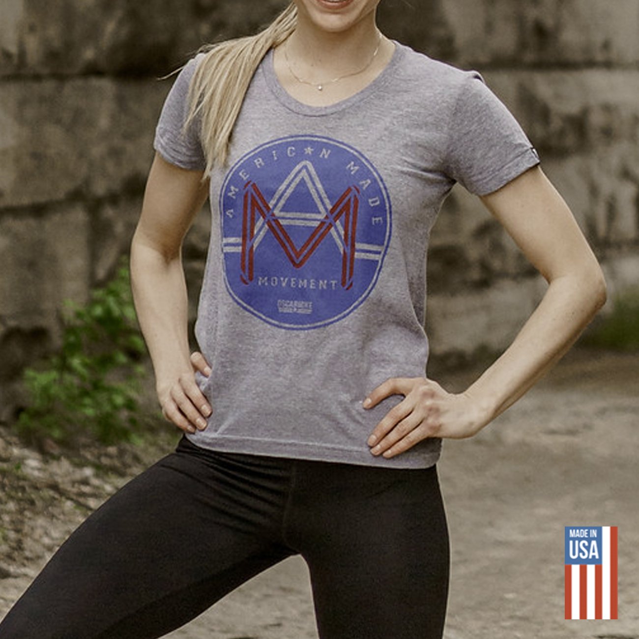 Women's American Made Movement Tee T-Shirt from Oscar Mike Apparel