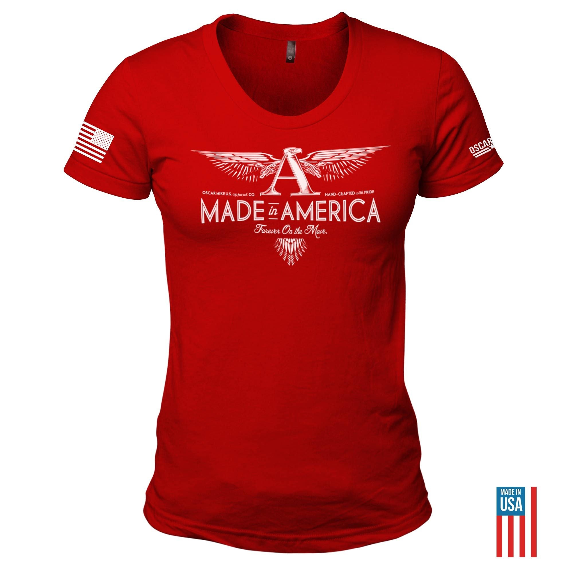 Women's American Made Wings Tee T-Shirt from Oscar Mike Apparel