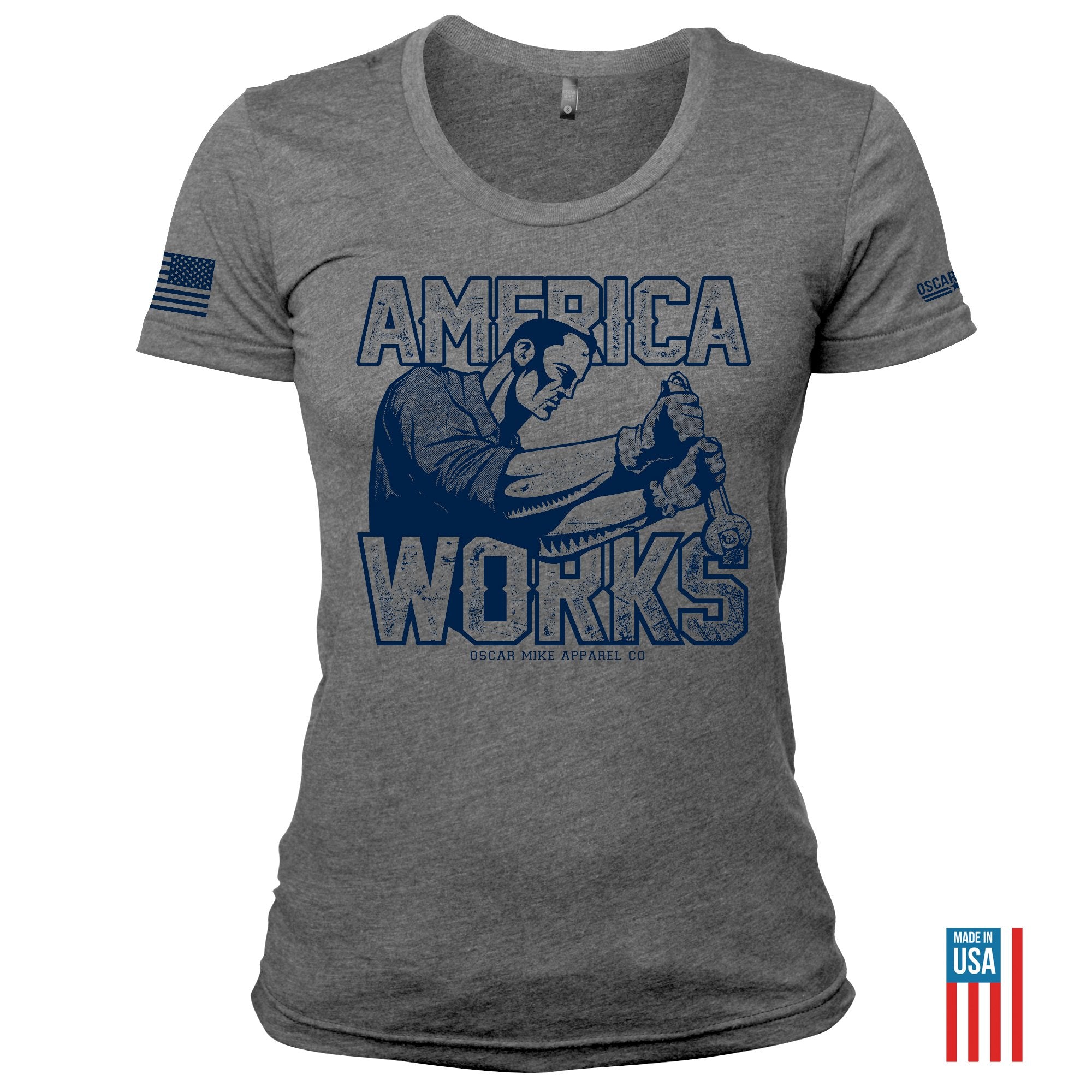 Women's America Works Together T-Shirt from Oscar Mike Apparel