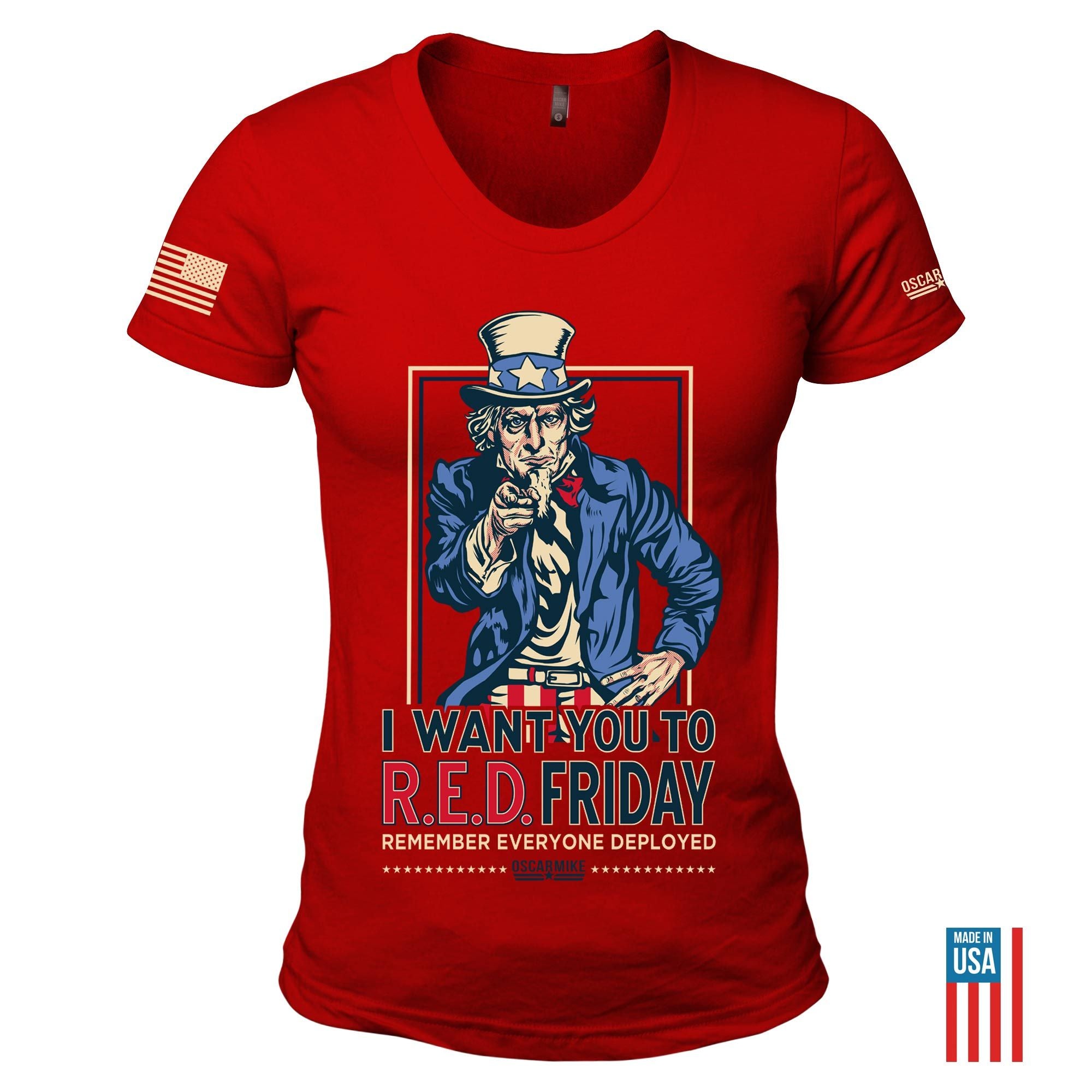 Women's R.E.D. Uncle Friday T-Shirt from Oscar Mike Apparel