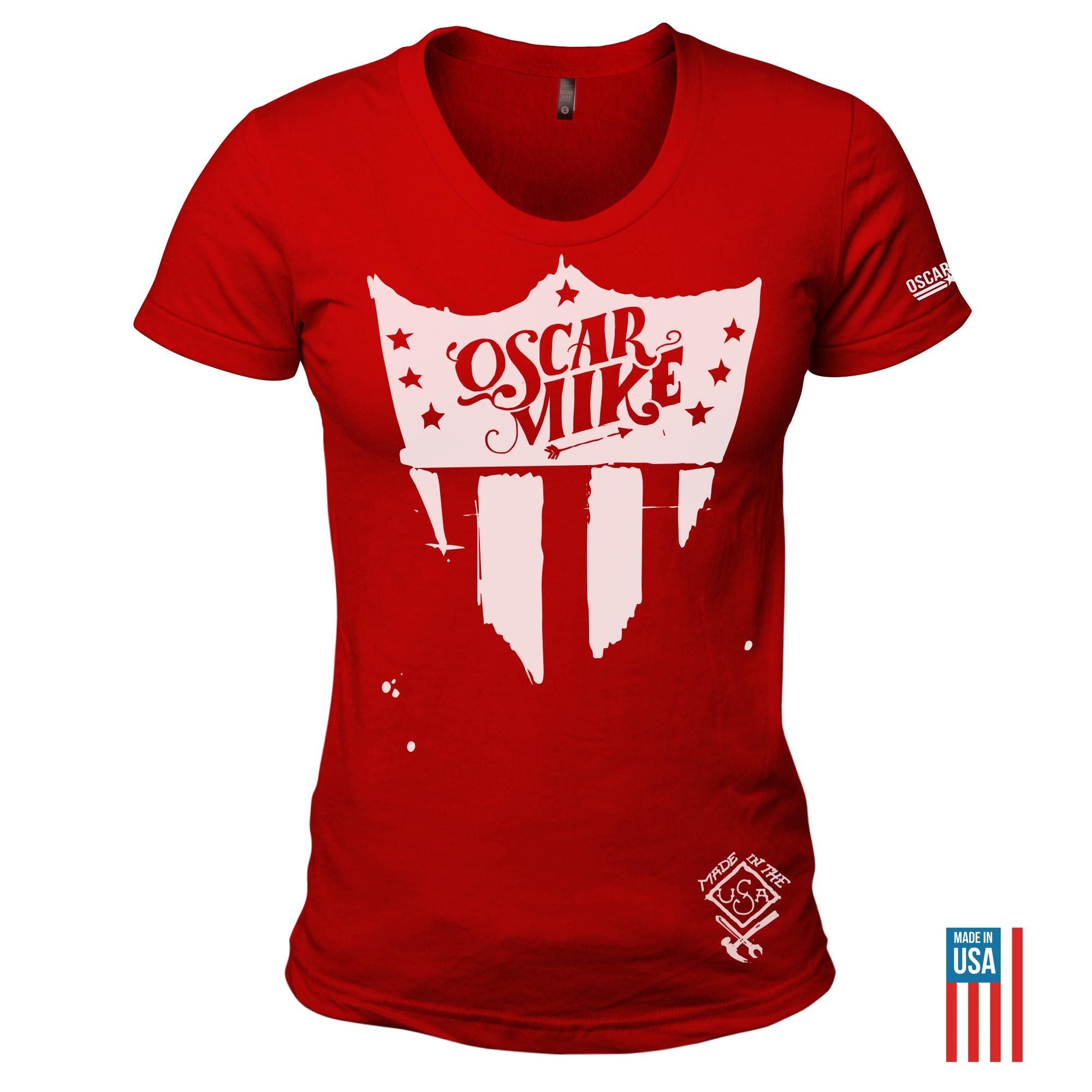 Women's OM Throwback Shield Tee T-Shirt from Oscar Mike Apparel