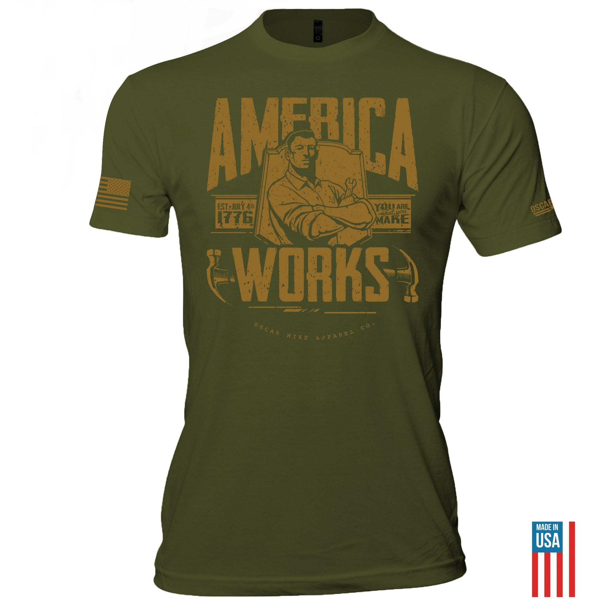 America Works T-Shirt from Oscar Mike Apparel