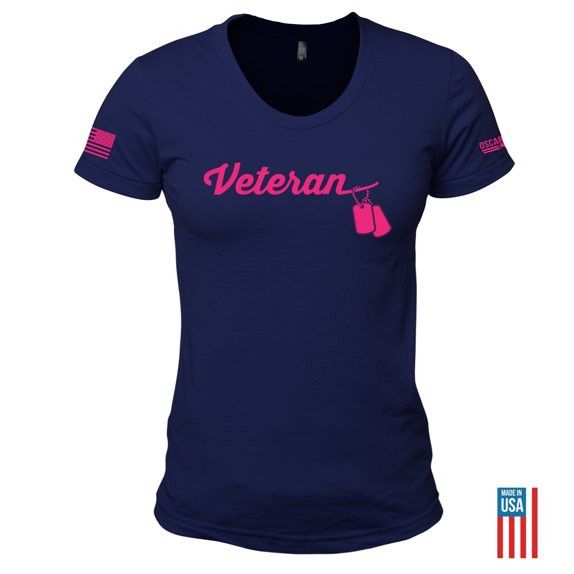 Women's Veteran Dog Tags T-Shirt from Oscar Mike Apparel